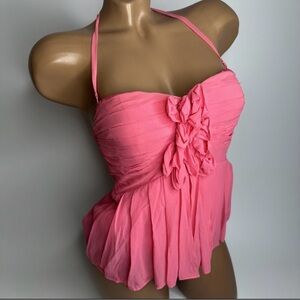 bebe Pink Ruffled Baby Doll Top
NWOT